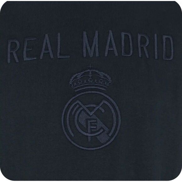 Real Madrid Mens Tonal T-shirt Navy Black Sz Large - Picture 4 of 12